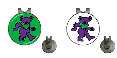 Golf Ball Marker Hat Clips : The Grateful Dead - Dancing Bear (Purple)