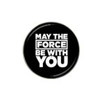 Golf Ball Marker : May The Force Be With You (black-white)